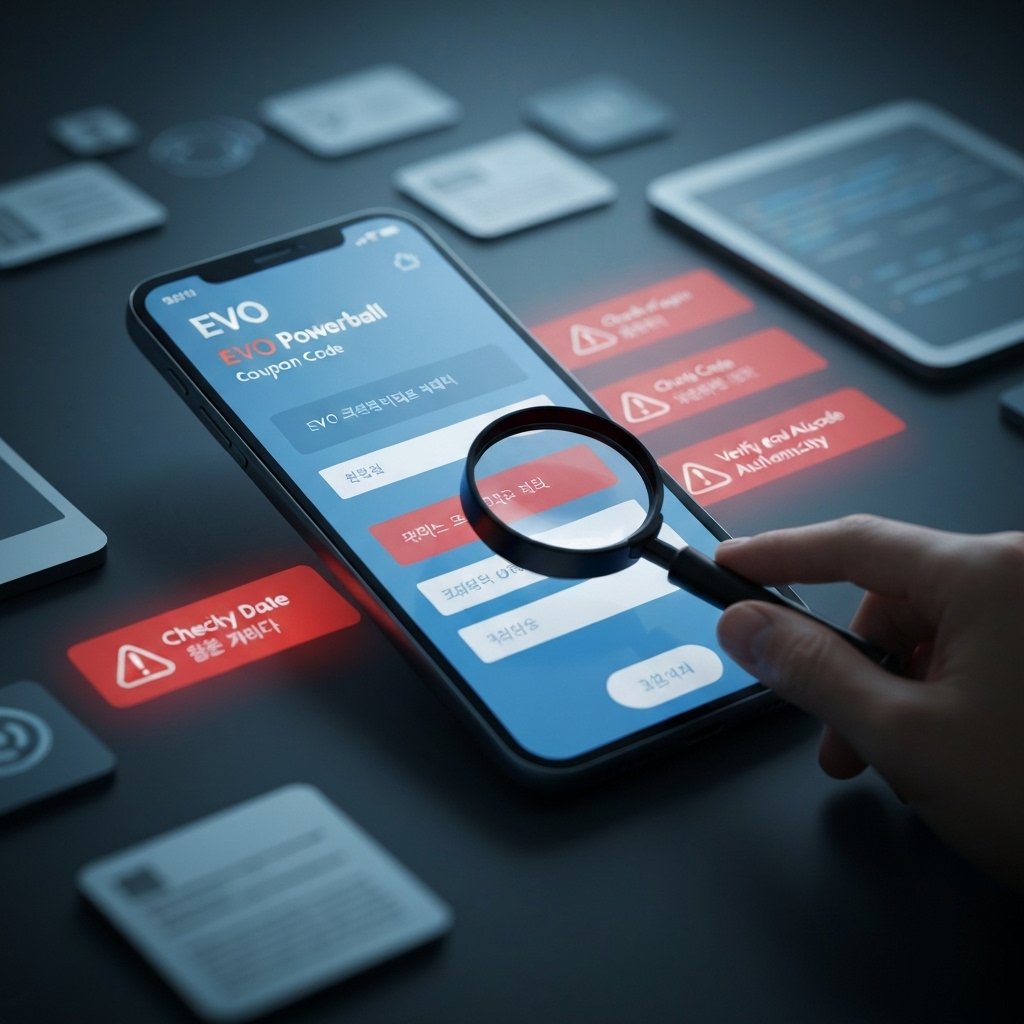 EVO파워볼 쿠폰코드 입력시 주의할 점 관련 이미지